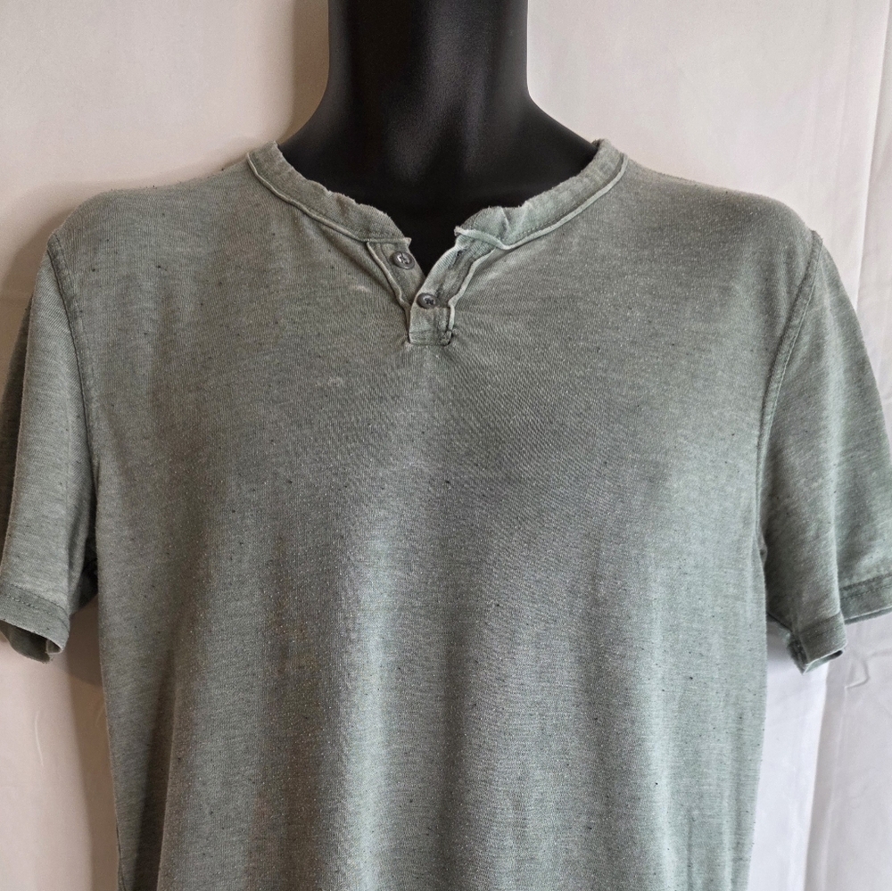 Lucky Brand Venice Burnout Men's Gray Henley T-Shirt Size Small 2684AE - Picture 4 of 10